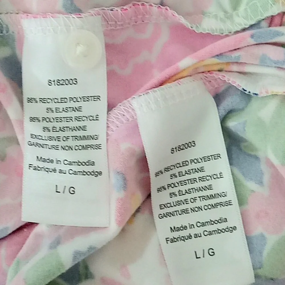 Kate Spade Floral Garden Short Pajama Set Pink Multi Size Large